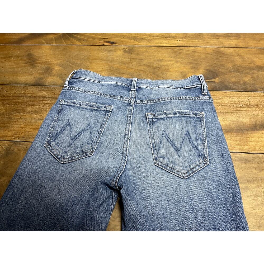 Mother Jeans High Rise Insider Crop Step Fray Size 27 Blue Scenic Route - Picture 8 of 12
